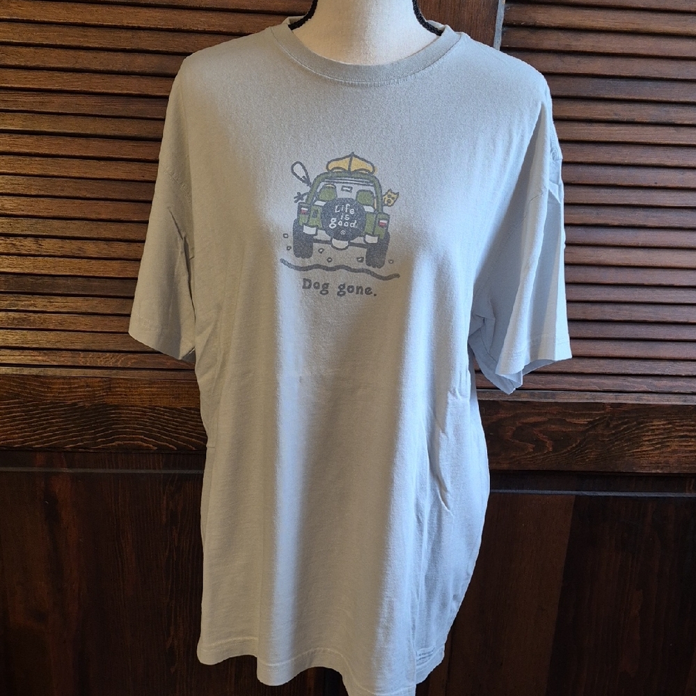 2/$12 Life Is Good Gray Short Sleeve Tee